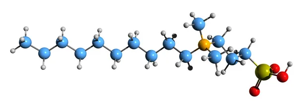Capryl Sultaine Iskelet Formülünün Boyutlu Görüntüsü Sürfaktanın Moleküler Kimyasal Yapısı — Stok fotoğraf
