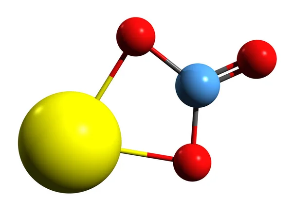 Зображення Карбонатного Скелета Кальцію Молекулярна Хімічна Структура Caco3 Ізольована Білому — стокове фото