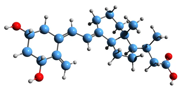 Imagem Fórmula Esquelética Ácido Calcitróico Estrutura Química Molecular Metabolito Isolado — Fotografia de Stock