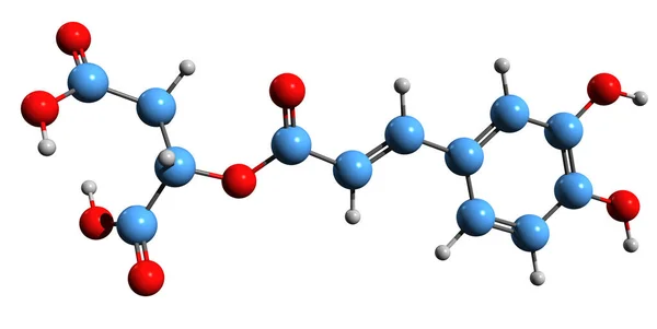 Imagem Fórmula Esquelética Ácido Cafeoilmálico Estrutura Química Molecular Éster Ácido — Fotografia de Stock