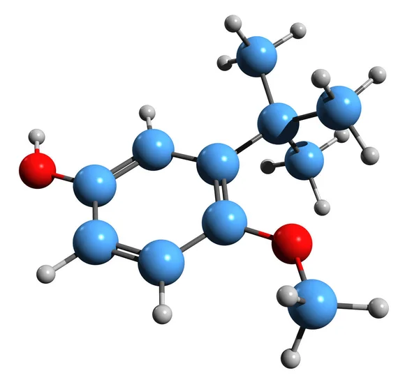 Imagen Butylated Hydroxyanisole Skeletal Formula Estructura Química Molecular Del Antioxidante — Foto de Stock