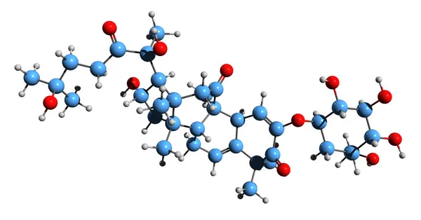 Imagem Fórmula Esquelética Brioamaride Estrutura Química Molecular Derivado Cucurbitano Isolado — Fotografia de Stock