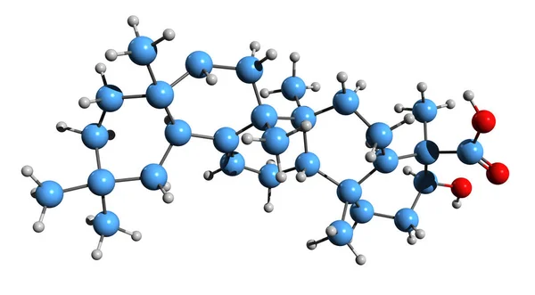 Imagem Fórmula Esquelética Ácido Boswellic Estrutura Química Molecular Terpenóide Pentacíclico — Fotografia de Stock