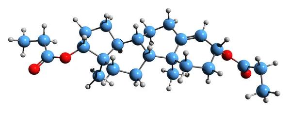 Imagen Fórmula Esquelética Del Dipropionato Bolandiol Estructura Química Molecular Norpropandrolato — Foto de Stock