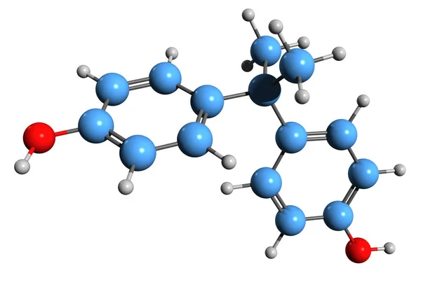 Beeld Van Bisphenol Een Skeletformule Moleculaire Chemische Structuur Van Bpa — Stockfoto