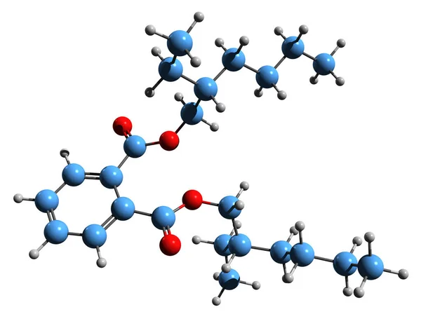 Beeld Van Bis Ethylhexylftalaat Skeletformule Moleculaire Chemische Structuur Van Dehp — Stockfoto