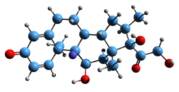 베타메타손 골격계 배경에 분리되어 스테로이드 약물의 — 스톡 사진