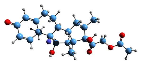 Imagem Fórmula Esquelética Acetato Betamethasone Estrutura Química Molecular Corticosteroide Sintético — Fotografia de Stock