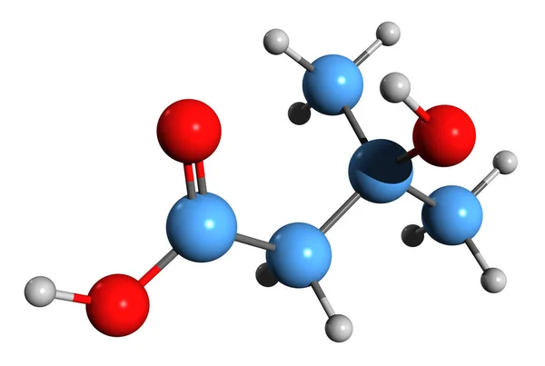 Aufnahme Der Beta Hydroxy Beta Methylbuttersäure Skelettformel Molekularchemische Struktur Von — Stockfoto
