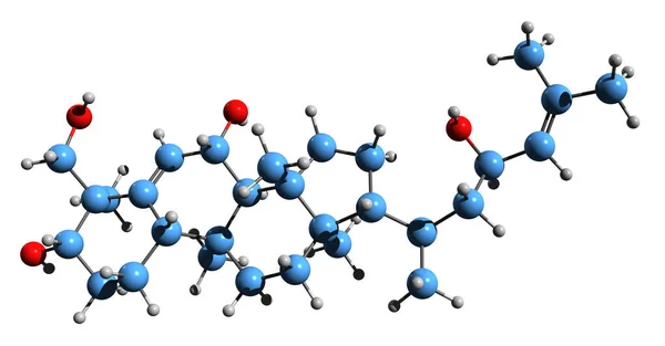 Image Balsaminol Une Formule Squelettique Structure Chimique Moléculaire Triterpénoïde Isolé — Photo
