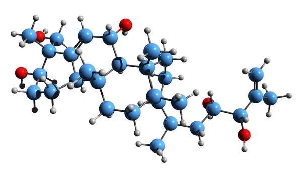 Imagem Fórmula Esquelética Balsaminapentaol Estrutura Química Molecular Triterpenóide Isolado Fundo — Fotografia de Stock