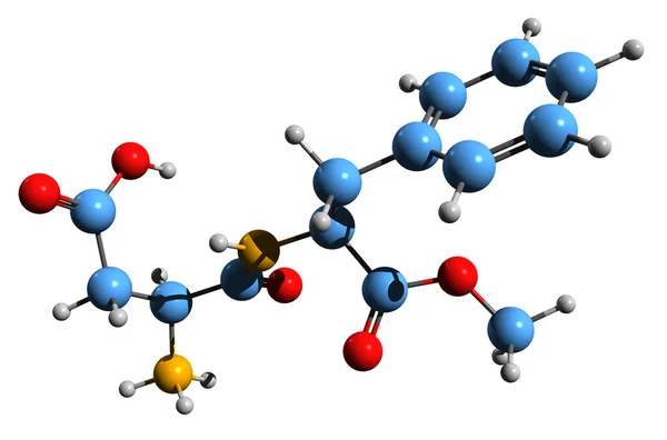 Image Aspartame Acesulfame Salt Skeletal Formula Molecular Chemical Structure Sweetener — Stock Photo, Image