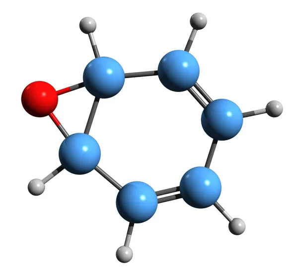 Aufnahme Der Arenoxid Skelettformel Molekulare Chemische Struktur Des Epoxids Eines — Stockfoto