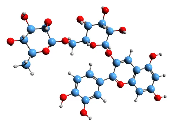 Bild Antirhinin Skelett Formel Molekylär Kemisk Struktur Antocyanin Isolerad Vit — Stockfoto