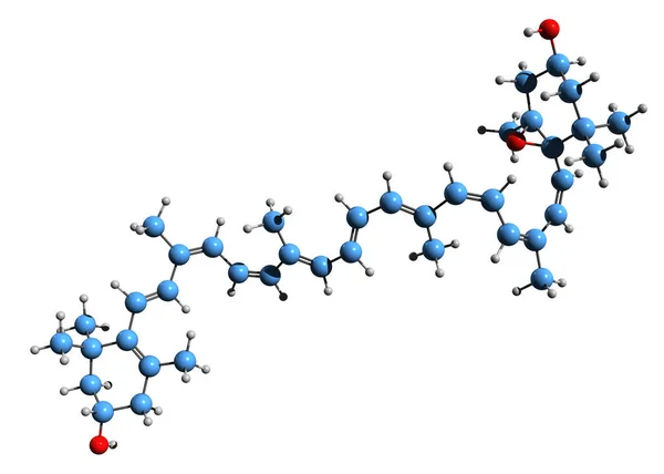 Imagem Fórmula Esquelética Anteraxantina Estrutura Química Molecular Pigmento Acessório Isolado — Fotografia de Stock
