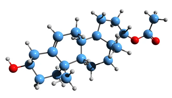 Imagem Fórmula Esquelética Acetato Androstenediol Estrutura Química Molecular Esteroide Anabólico — Fotografia de Stock