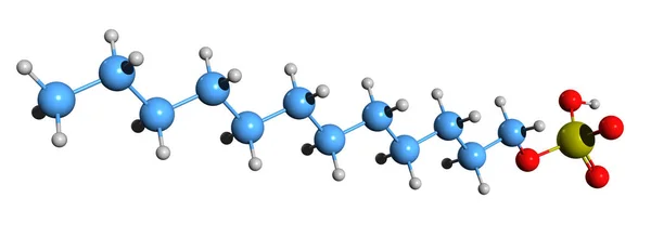 Imagem Fórmula Esquelética Lauril Sulfato Amônio Estrutura Química Molecular Als — Fotografia de Stock