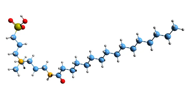 Aufnahme Der Amidosulfobetaine Skelettformel Molekularchemische Struktur Zwitterionischer Reinigungsmittel Isoliert Auf — Stockfoto