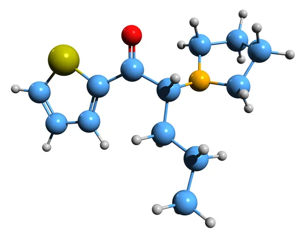Image Alpha Pyrrolidinopentiothiophenone Skeletal Formula Molecular Chemical Structure Synthetic Stimulant — Stock Photo, Image