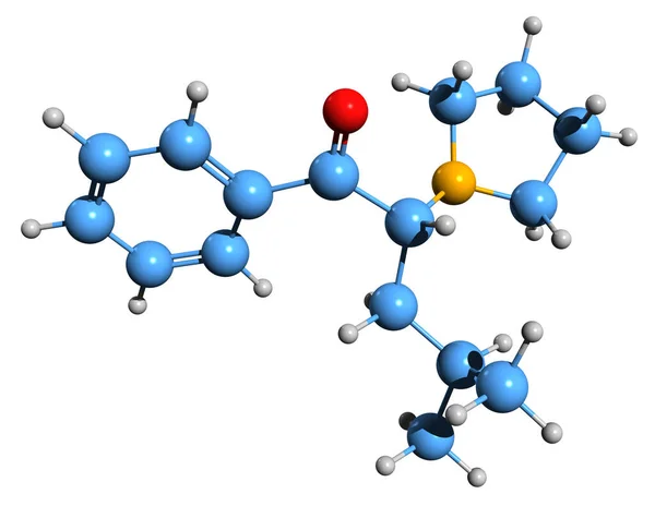 Image Alpha Phip Skeletal Formula Molecular Chemical Structure Stimulant Drug — Stock Photo, Image