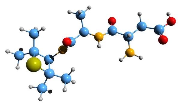 Imagem Fórmula Esquelética Alitame Estrutura Química Molecular Adoçante 956 Isolado — Fotografia de Stock