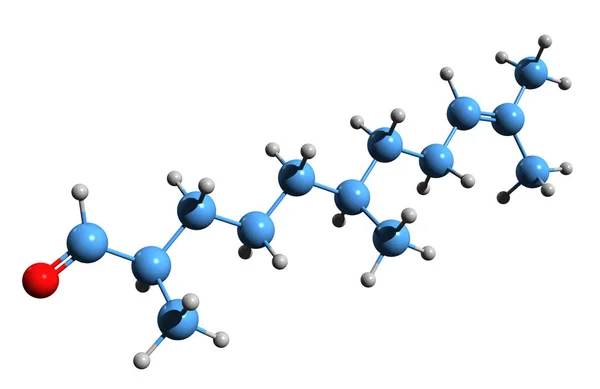 Beeld Van Adoxale Skeletformule Moleculaire Chemische Structuur Van Parfumeriecomponent Geïsoleerd — Stockfoto