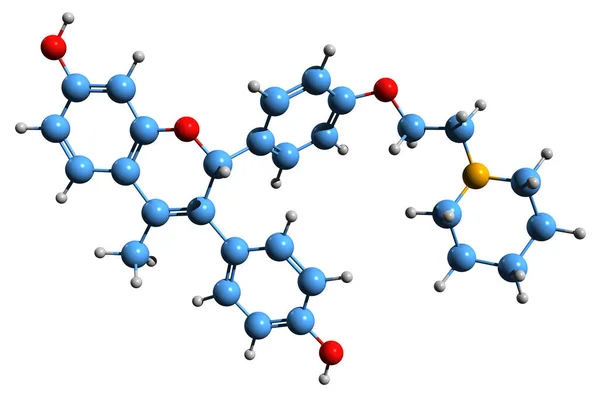 Image Acolbifene Skeletal Formula Molecular Chemical Structure Estrogen Receptor Modulator — Stock Photo, Image