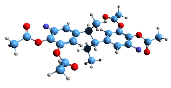 Image Formule Squelettique Acéfluranol Structure Chimique Moléculaire Antiestrogène Non Stéroïdien — Photo