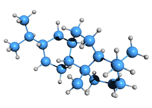 Imagen Fórmula Esquelética Abietano Estructura Química Molecular Diterpeno Aislado Sobre — Foto de Stock