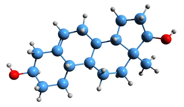 Aufnahme Der Nor Androstendiol Skelettformel Molekulare Chemische Struktur Des Synthetischen — Stockfoto