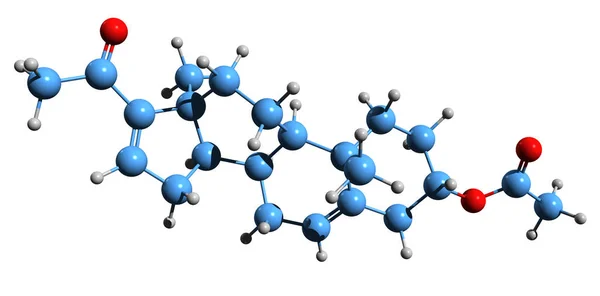Imagem Fórmula Esquelética Acetato Dehydropregnenolone Estrutura Química Molecular Dpa Isolado — Fotografia de Stock