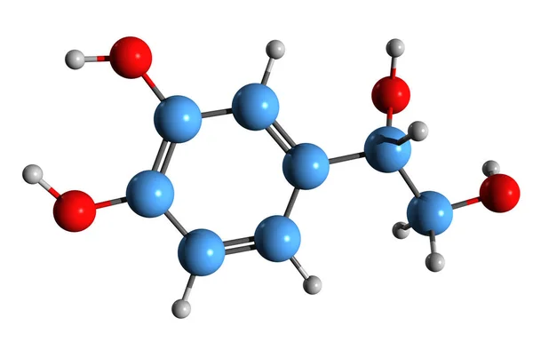 Image Dihydroxyphenylethylene Glycol Skeletal Formula Molecular Chemical Structure Dopeg Isolated — Φωτογραφία Αρχείου