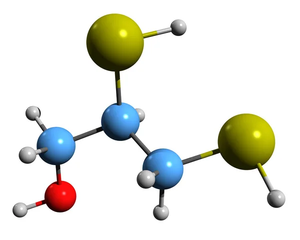 Image Dimercaprol Skeletal Formula Molecular Chemical Structure British Lewisite Isolated — Φωτογραφία Αρχείου