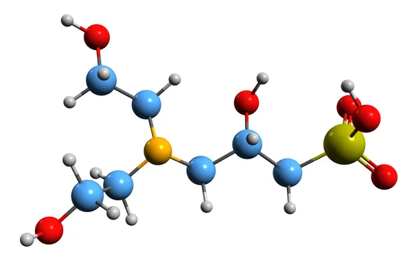 Image Dipso Skeletal Formula Molecular Chemical Structure Buffering Agent Isolated — ストック写真