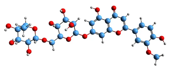 Image Diosmin Skeletal Formula Molecular Chemical Structure Diosmetin Rutinoside Isolated — Foto de Stock