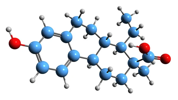 Зображення Скелетної Формули Доксинової Кислоти Молекулярна Хімічна Структура Синтетичного Нестероїдного — стокове фото