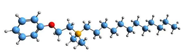 Image Domiphen Bromide Skeletal Formula Molecular Chemical Structure Chemical Antiseptic — 图库照片