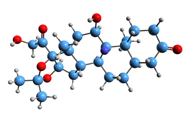 Image Drocinonide Skeletal Formula Molecular Chemical Structure Synthetic Glucocorticoid Corticosteroid — Fotografia de Stock