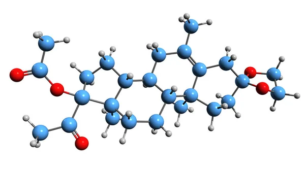 Image Edogestrone Skeletal Formula Molecular Chemical Structure Steroidal Progestin Isolated — Stockfoto