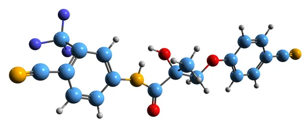 Image Enobosarm Skeletal Formula Molecular Chemical Structure Selective Androgen Receptor — Stockfoto