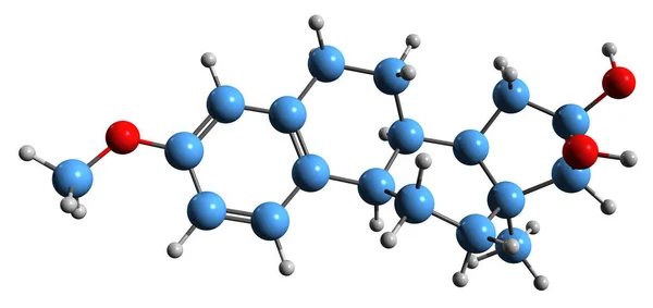 Image Epimestrol Skeletal Formula Molecular Chemical Structure Synthetic Steroidal Estrogen — Fotografia de Stock