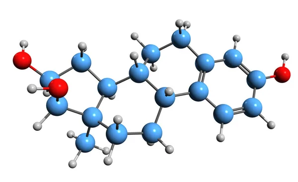 Image Epiestriol Skeletal Formula Molecular Chemical Structure Endogenous Estrogen Isolated — Fotografia de Stock