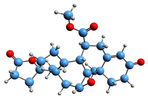 Image Eplerenone Skeletal Formula Molecular Chemical Structure Aldosterone Antagonist Isolated — ストック写真