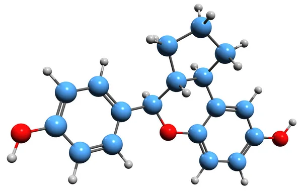 Image Erteberel Skeletal Formula Molecular Chemical Structure Selective Estrogen Receptor — Stockfoto