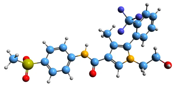 Image Esaxerenone Skeletal Formula Molecular Chemical Structure Nonsteroidal Antimineralocorticoid Isolated — Fotografia de Stock