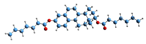 Image Estradiol Dienantate Skeletal Formula Molecular Chemical Structure Long Acting — Stockfoto