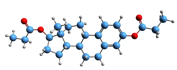 Image Estradiol Dipropionate Skeletal Formula Molecular Chemical Structure Estrogen Medication — Stockfoto