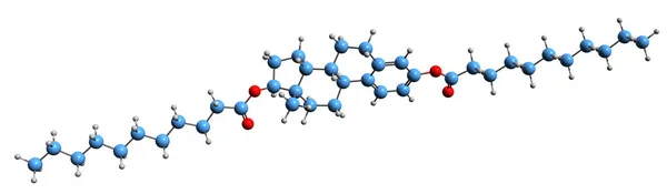 Image Estradiol Diundecylate Skeletal Formula Molecular Chemical Structure Estrogen Medicament —  Fotos de Stock