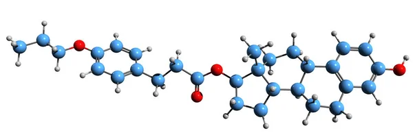 Image Estradiol Propoxyphenylpropionate Skeletal Formula Molecular Chemical Structure Estrogen Medication — Stok fotoğraf