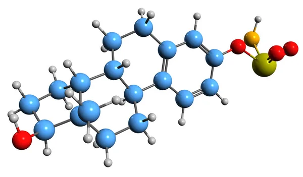 Image Estradiol Sulfamate Skeletal Formula Molecular Chemical Structure Steroid Sulfatase — Fotografia de Stock